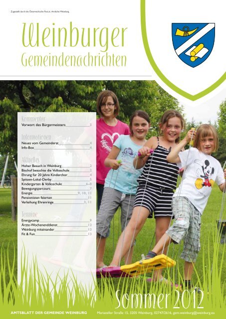 Sommer 2012 - Gemeinde Weinburg
