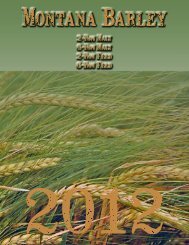 2010 Barley Quality - Montana Wheat & Barley Committee