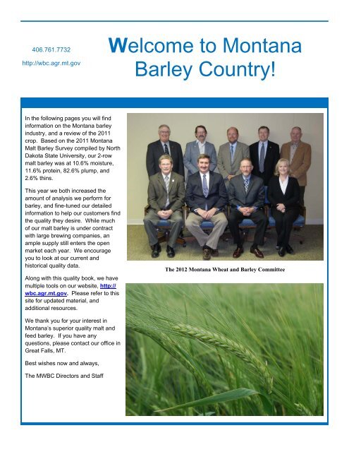 2010 Barley Quality - Montana Wheat & Barley Committee