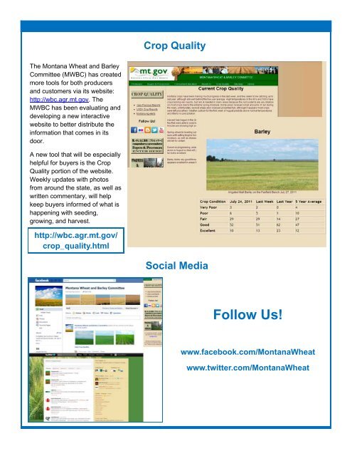 2010 Barley Quality - Montana Wheat & Barley Committee