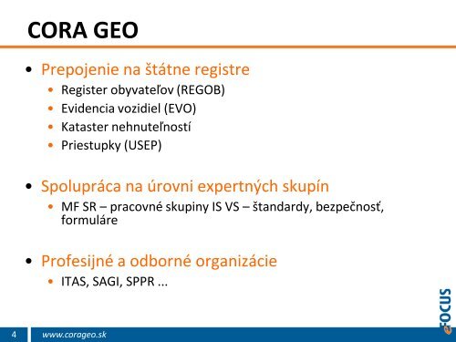 CORA GEO - eFOCUS