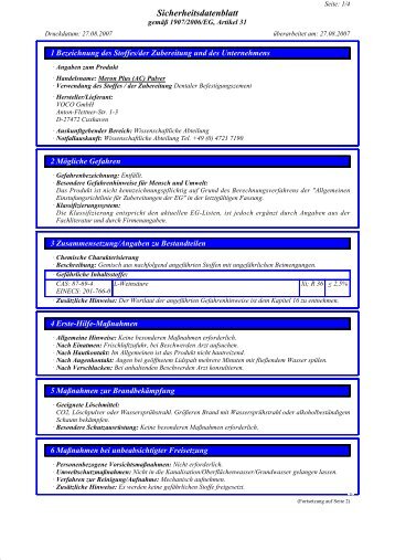 Sicherheitsdatenblatt - Voco.de