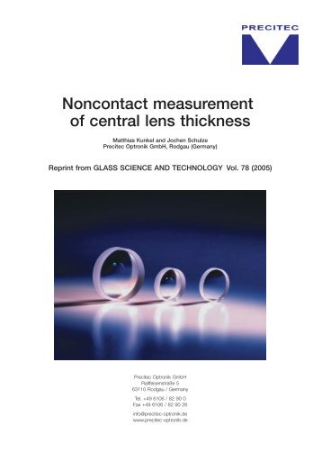 Noncontact measurement of central lens thickness - Armstrong ...