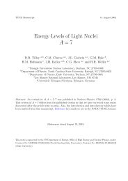 Energy Levels of Light Nuclei A = 7 - Triangle Universities Nuclear ...