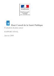 Evaluation du Plan Cancer - Haut Conseil de la santÃ© publique