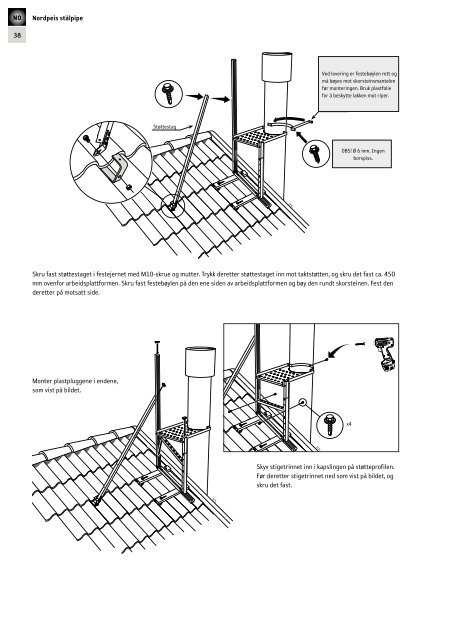Monteringsanvisning Nordpeis StÃ¥lpipe ST EXT