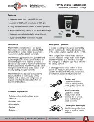 HH100 Hand-Held Tachometer Datasheet - Electro-Sensors, Inc.