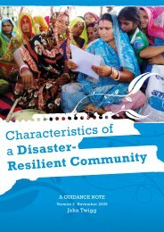 Characteristics of a Disaster- Resilient Community - Eldis ...