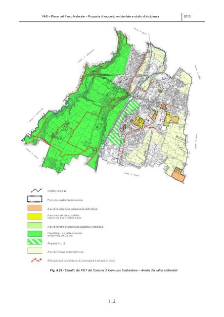 rapporto ambientale VAS Parco Naturale - Parco di Montevecchia e ...