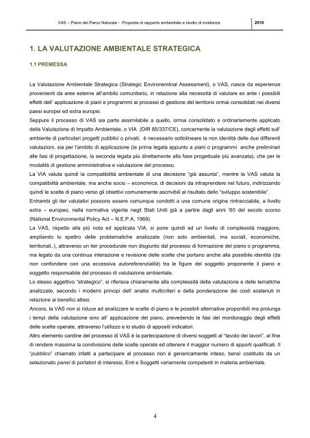 rapporto ambientale VAS Parco Naturale - Parco di Montevecchia e ...
