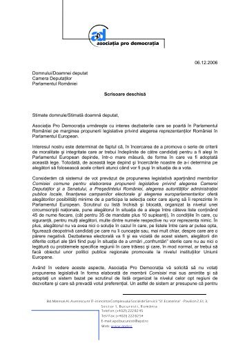 Scrisoare APD