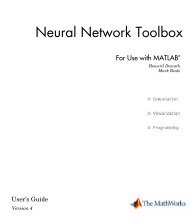 Neural Network Toolbox User's Guide
