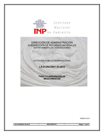 instituto nacional de pediatria - Instituto Nacional de PediatrÃ­a