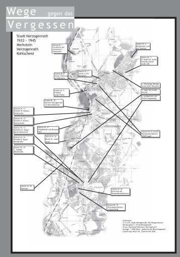 Stadtplan - Wege gegen das Vergessen ? Herzogenrath  1933