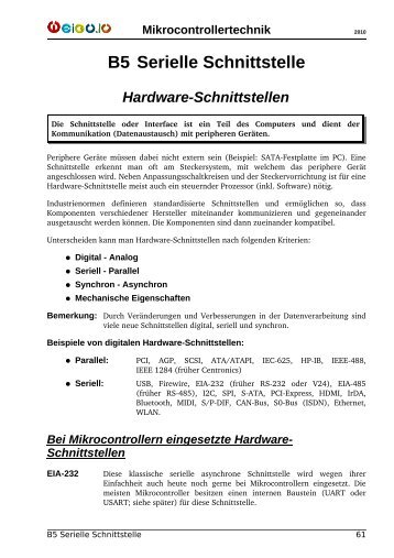 B5 Serielle Schnittstelle - weigu.lu