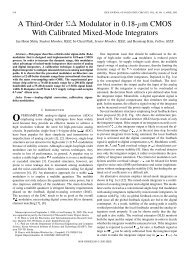 A Third-Order Sigma-Delta Modulator in 0.18um CMOS with ...