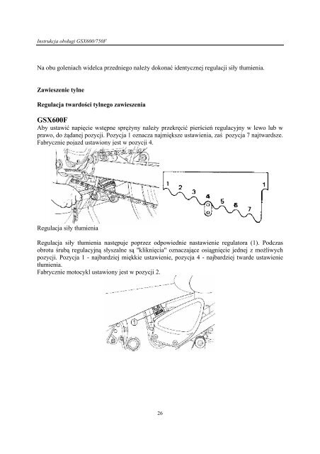 instrukcja obsługi motocykla suzuki gsx 600/750 f - Suzuki Motor ...