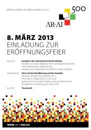 8. MÃ¤rz 2013 einladung zur erÃ¶ffnungsfeier - AR Â· AI 500