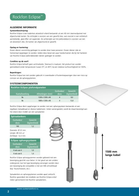 Rockfon Eclipseâ¢ - Systeemplafond.nu