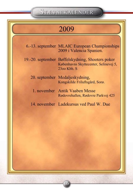 Krudtslam Nr. 3-2009 - Forbundet Af Danske Sortkrudtskytteforeninger