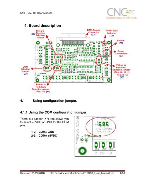 C10- PARALLEL PORT INTERFACE CARD Rev. 10 - CNC4PC