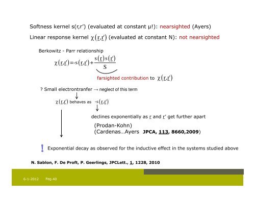 The Linear Response Function. - Vrije Universiteit Brussel