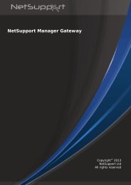 NetSupport Manager Gateway - NetSupport Limited