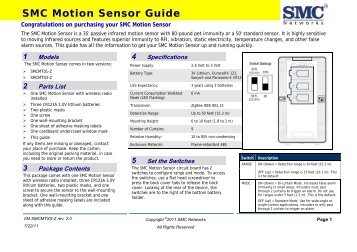 SMC Motion Sensor Guide