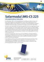 Solarmodul JMS-CS 225 - jms Solar Handel GmbH