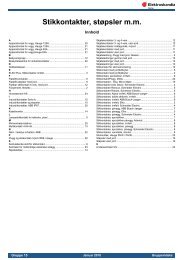 Stikkontakter, stÃ¸psler m.m. - Elektroskandia