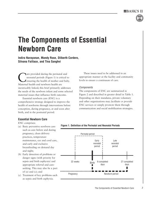 The Components of Essential Newborn Care - basics