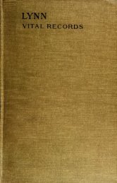 Vital records of Lynn, Massachusetts, to the end of the year 1849