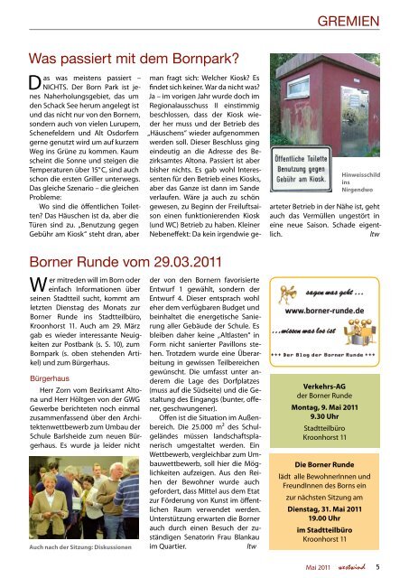 Stadtteilmagazin fÃƒÂ¼r Osdorf und Umgebung - Westwind