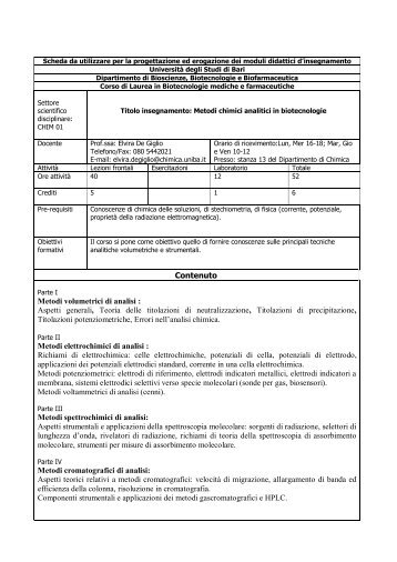Scheda da utilizzare per la progettazione ed erogazione dei moduli ...