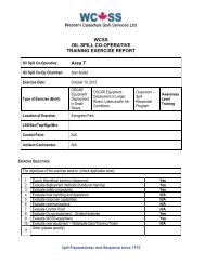 WCSS OIL SPILL CO-OPERATIVE TRAINING EXERCISE REPORT ...