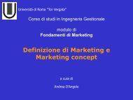 Definizione di Marketing e Marketing concept