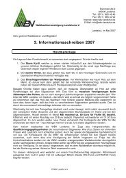 Hinweise - Termine - WBV Landshut wV