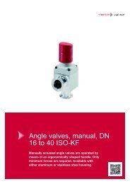 Angle valves, manual, DN 16 to 40 ISO-KF - Pfeiffer Vacuum