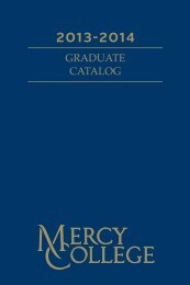 GRADUATE CATALOG - Mercy College