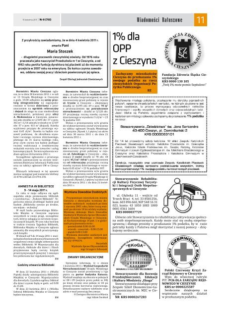 15 kwietnia 2011.pdf - Cieszyn.pl