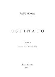 O S T I N A T O - Paul Goma