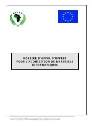 dossier d'appel d'offres pour l'acquisition de materiels ... - CILSS