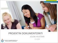 Projektin dokumentointi