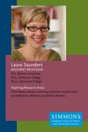 Laura Saunders Profile - Simmons College