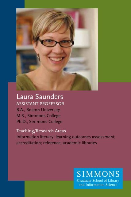 Laura Saunders Profile - Simmons College