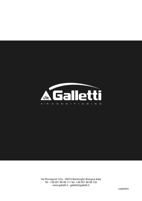 Galletti Price list - Tecna