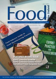 featured in this issue - NZIFST - The New Zealand Institute of Food ...