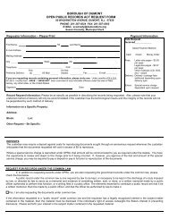 Open Public Records Request Form (OPRA) - Dumont