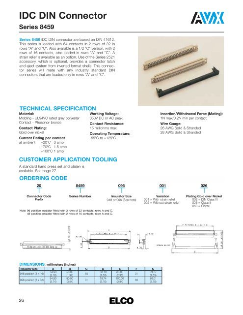 ELCO IDC For Round Conductor Flat Cable