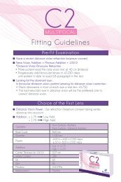 Fitting Guidelines - David Thomas Contact Lenses
